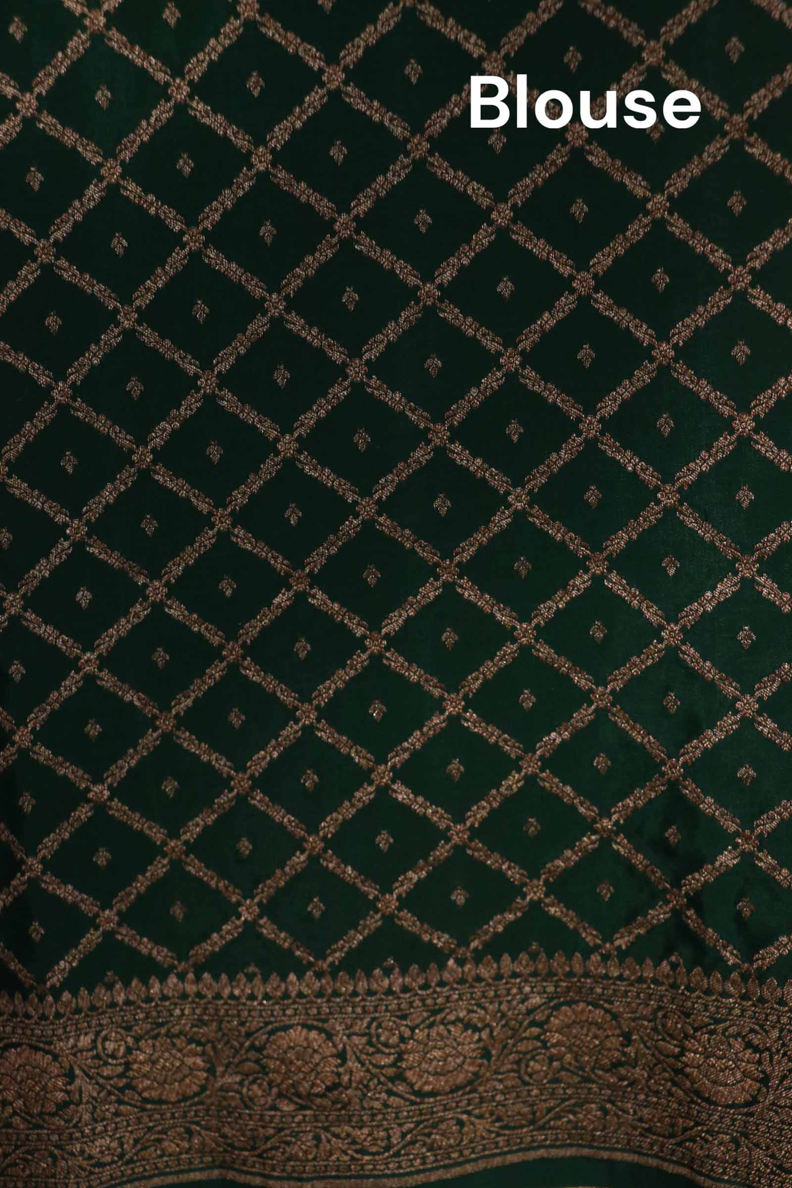 Pure Handloom Zari Butta Banarasi Crepe Silk Saree AL212242